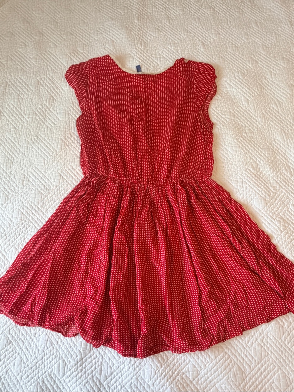 Free People Red Polka Dot Romantic Babydoll Mini Dress - Picture 2 of 5